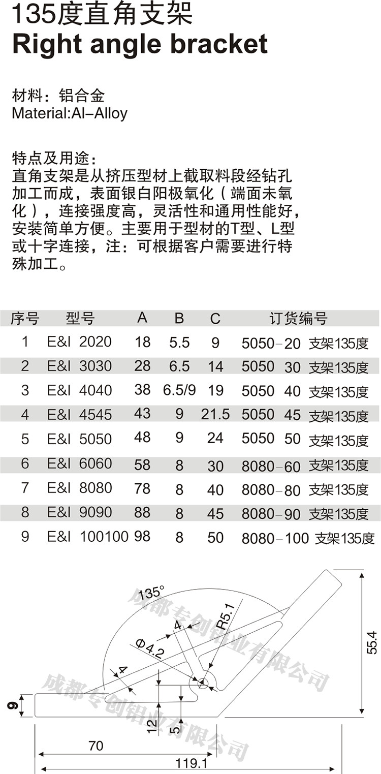 貴州工作臺鋁型材配件